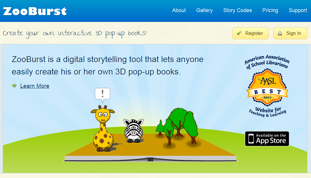 创建3D图书(zooburst.com)